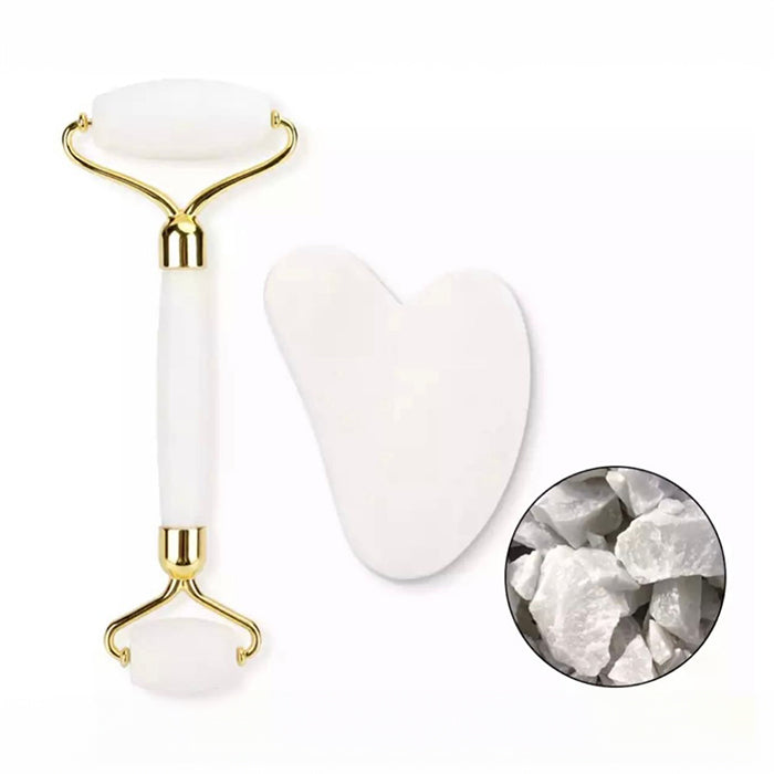 Duo Gua Sha et rouleau masseur visage