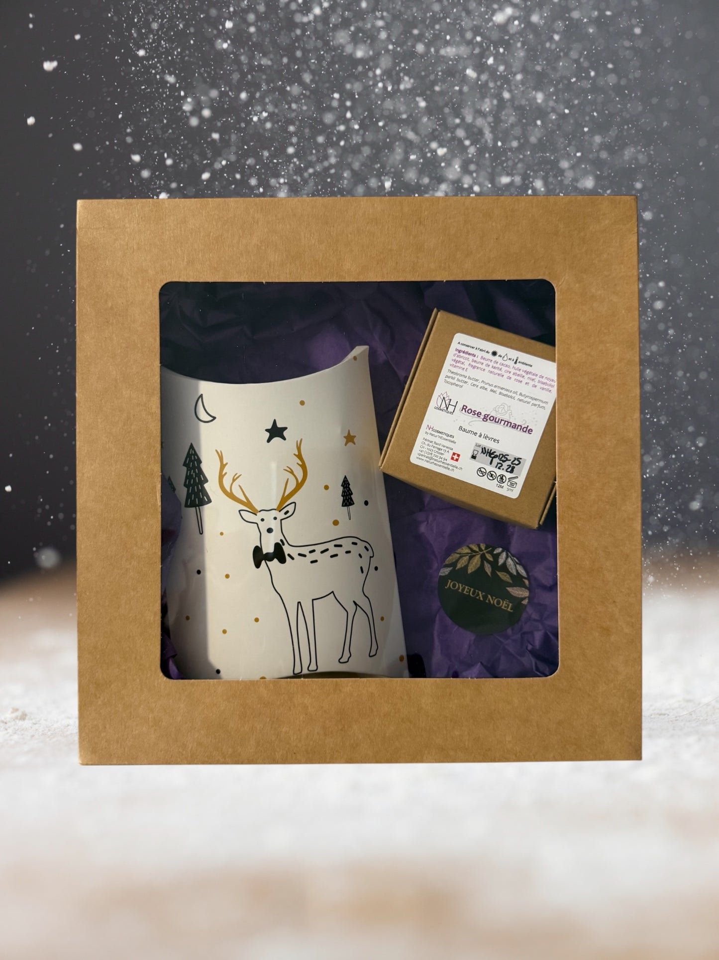 Coffrets Noël 2025 Baumes à lèvres macarons Gourmands
