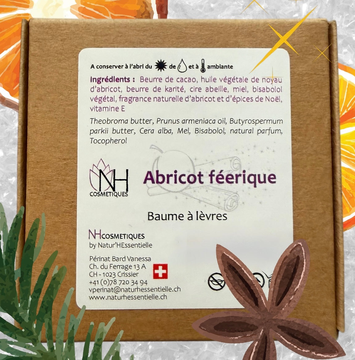 Baume à lèvres macaron ROSE GOURMANDE ou ABRICOT PAIN D’ÉPICES