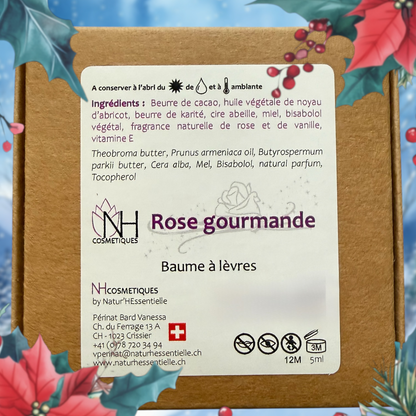 Baume à lèvres macaron ROSE GOURMANDE ou ABRICOT PAIN D’ÉPICES