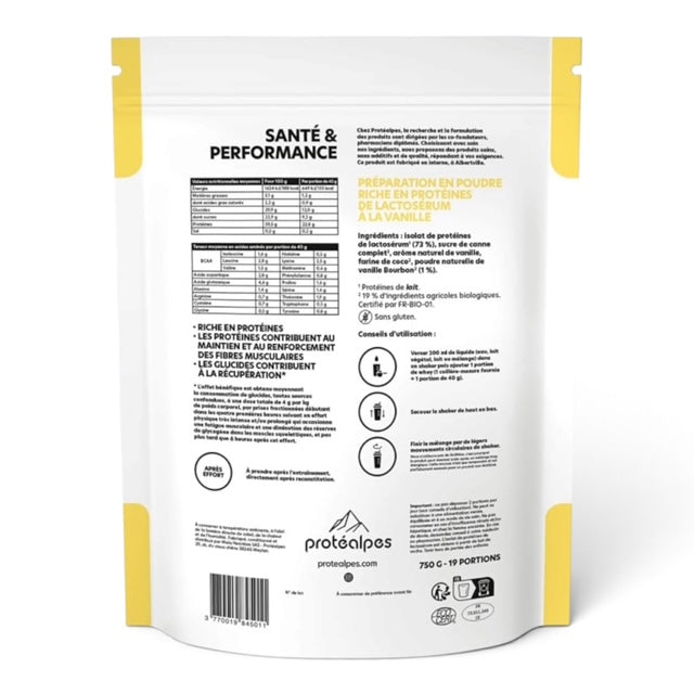 Protéines Whey Protéalpes Gamme Classique 750g